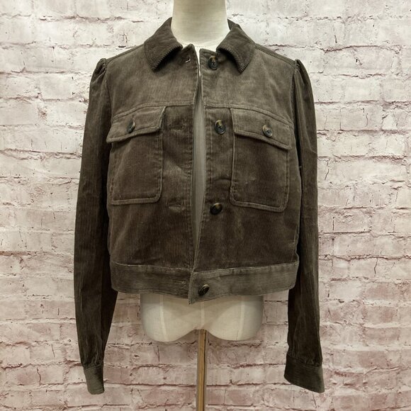 Boden Womens US Size 10 Sage Green Corduroy Button Front Jacket NEW - Picture 1 of 4